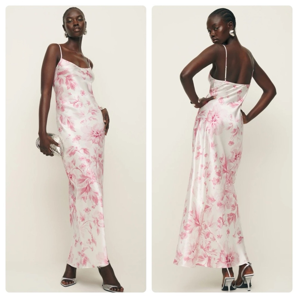Reformation Parma Silk Dress in Swoon